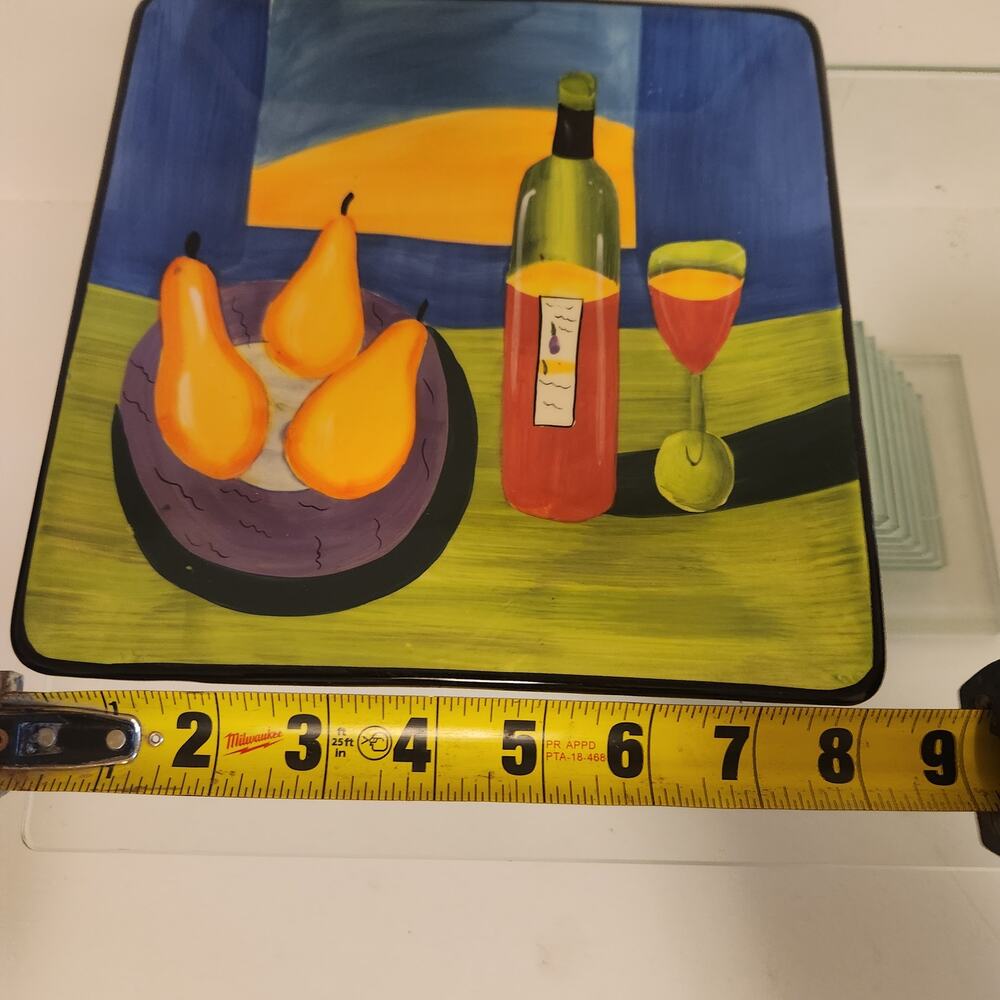 Vintage Naylor Hand painted Wine Pear 8x8 plate